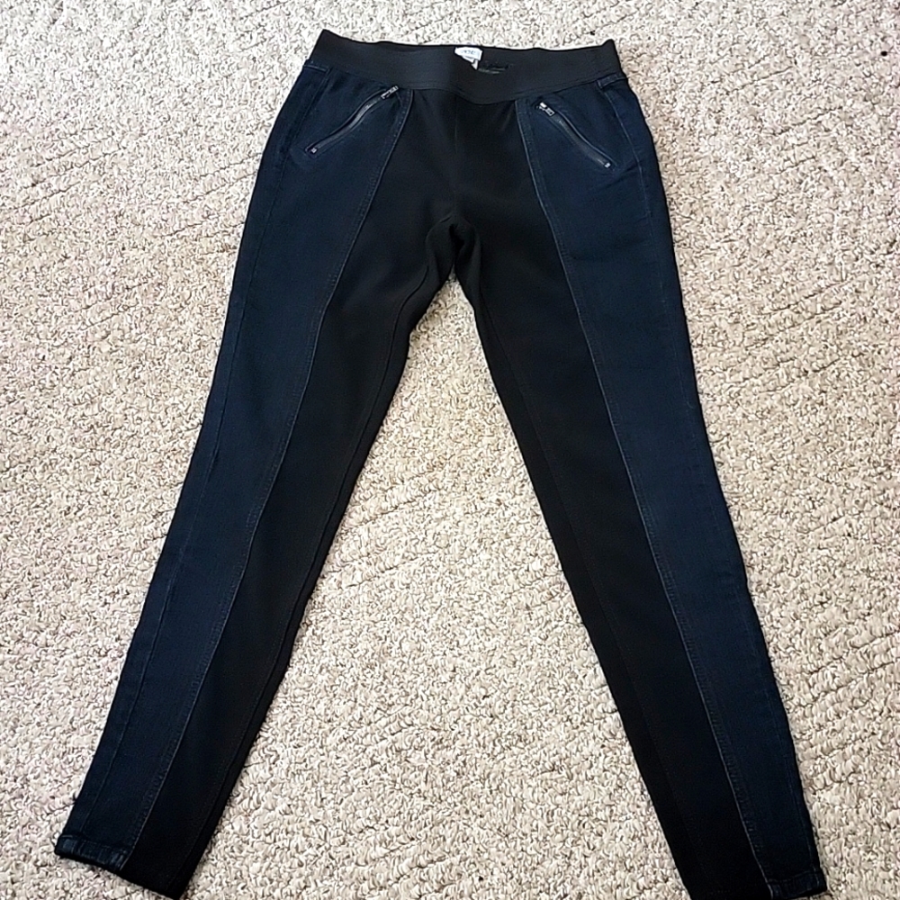 Cache mixed media skinny jean